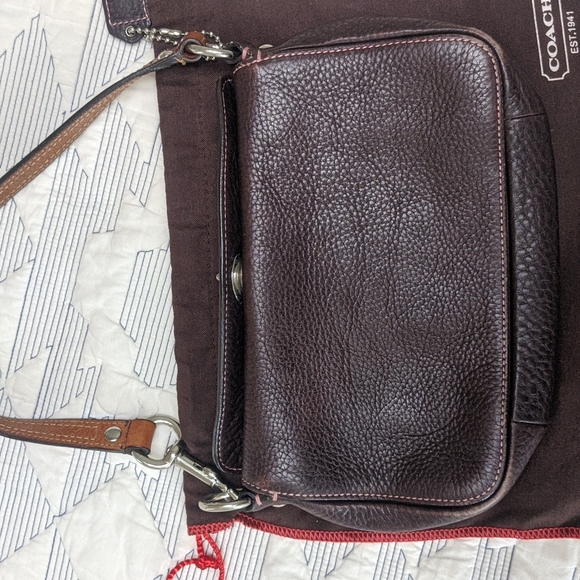 Coach Chelsea Pebbled Leather Turnlock Mini Small shoulder purse - Picture 6 of 11